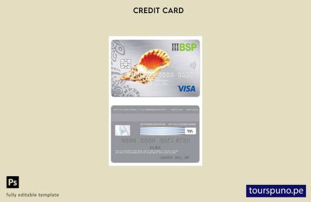 lista para imprimir plantilla de tarjeta visa platino de Papua Nueva Guinea BSP 